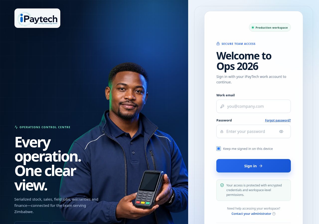 iPay TechOps website built by Inkframe