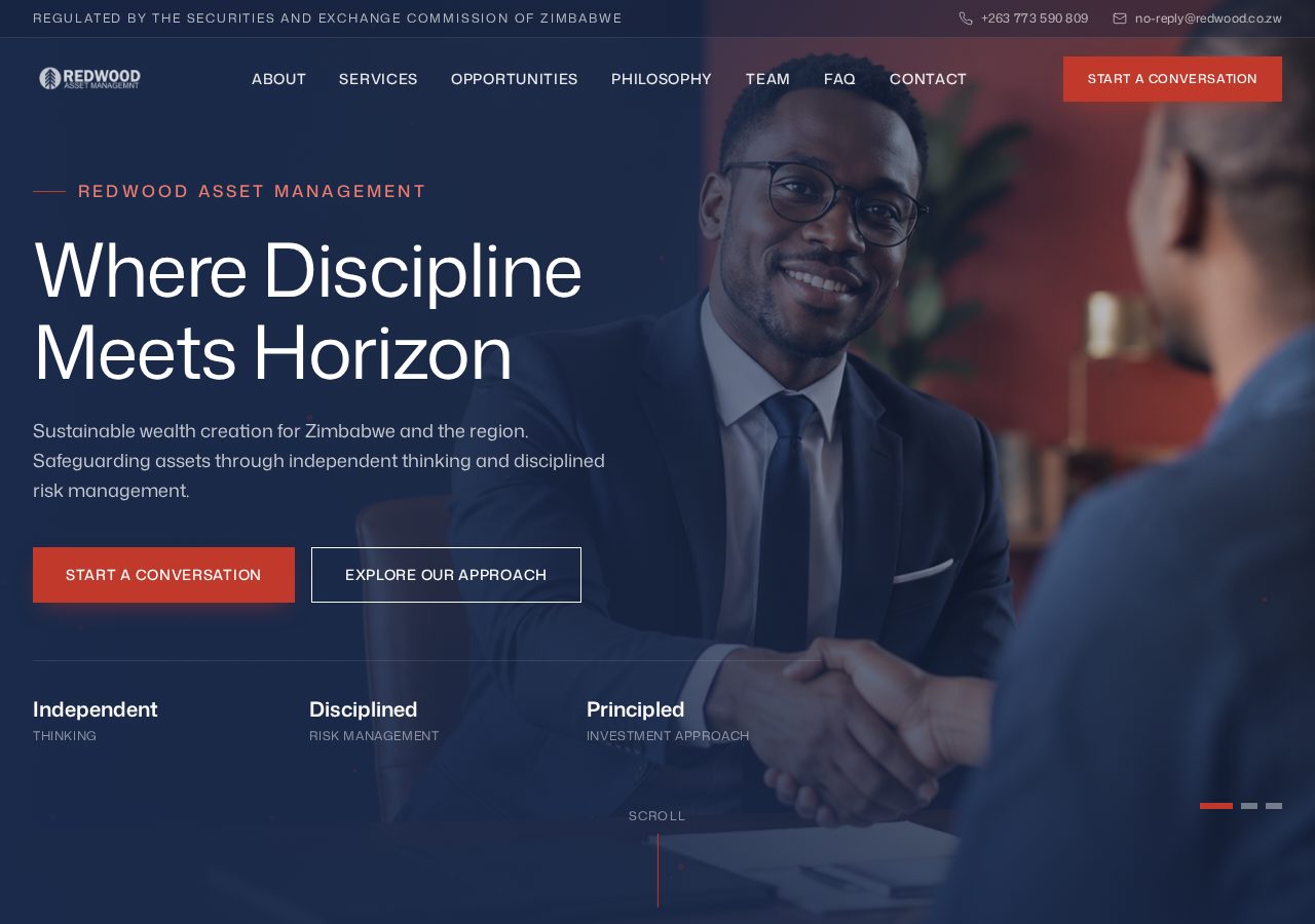 Redwood Asset Management website built by Inkframe